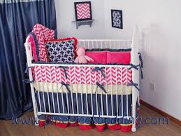pink and blue crib bedding
