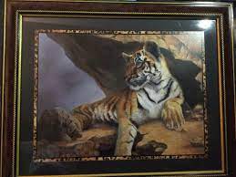 home interiors bengal tiger cub framed
