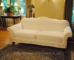 Cozy Cottage Slipcovers Camel Back Sofa