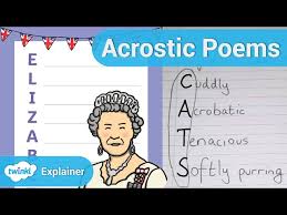 how to write an acrostic poem you