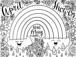 Free download 40 best quality april coloring pages free at getdrawings. April Showers Bring May Flowers Coloring Page Png Digital Coloring Sheet