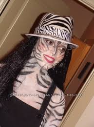 coolest zebra print makeup costume