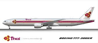 thai airways boeing 777 300er retro