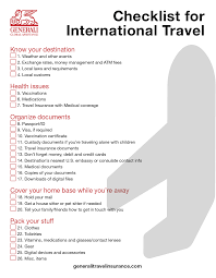 a checklist for traveling abroad