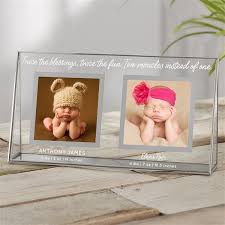 Twins Personalized Double Photo Glass