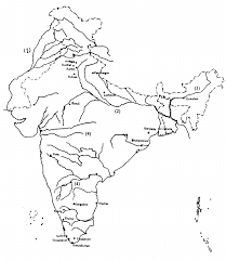 Outline Map Of India Showing The Major River Systems Indus