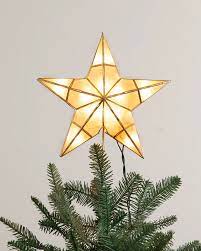 Capiz Star Lighted Artificial Tree Toppers | Balsam Hill