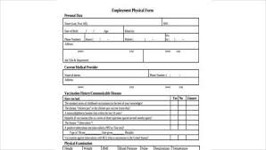 Free 7 Sample Employment Physical Forms In Pdf Word