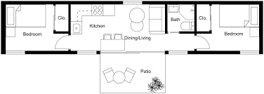 2 Bedroom Tiny House Floor Plan