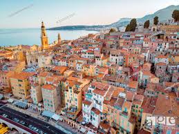 menton france colorful city view on old