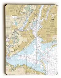 Ny New York Harbor Ny Nautical Chart Sign