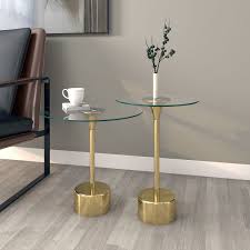 Tulip 2pc Accent Table Set In Gold
