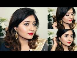 indian festive makeup tutorial red