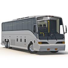 Charter Bus Rigged 3d Model