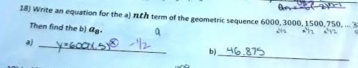Nth Term Of The Geometric Sequence 6000