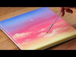 Colorful Sky Cloud Painting Step By