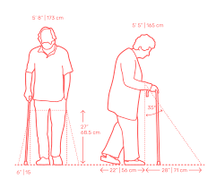 Walking Assistive Cane Dimensions Drawings Dimensions