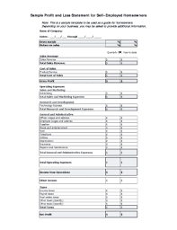 Profit And Loss Template Fill Online Printable Fillable