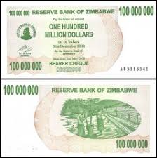 100 million zimbabwe dollars currency