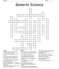 general science crossword wordmint