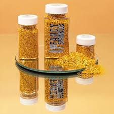 edible gold glitter metallic hexagons