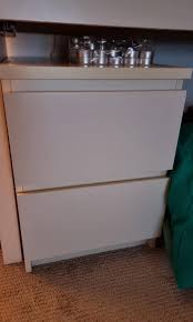 Ikea Malm White Bedside Table Chest Of