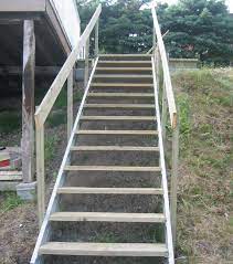 Prefabricated exterior steps wood outdoor wonderful steel Exterior Stair Stringers By Fast Stairs Com