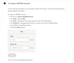 add dmarc txt record for mailchimp