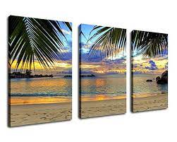 wall art beach sunset canvas artwork
