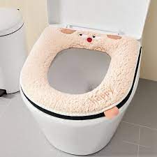 Magic Tape Toilet Seat Cover Plush