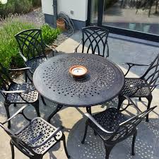 6 Seater Bronze Garden Table