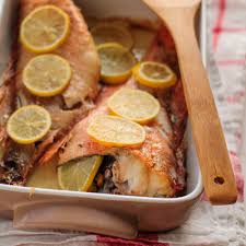 baked whole red snapper with garlic