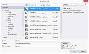 asp net reporting application