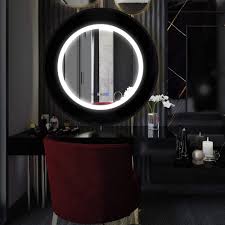 lighted led bathroom mirror
