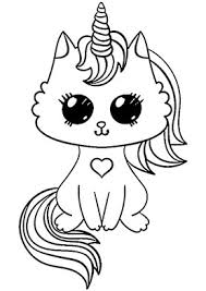 More 100 images of different animals for children's creativity. Unicorn Cat Coloring Pages Coloring Pages For Kids And Adults