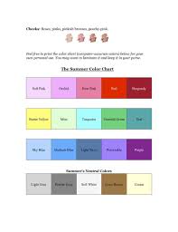 Your Seasonal Color Summer Chart Season Colors Color Chart