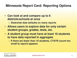 The 2018 asce minnesota report card is a simple tool used to help residents, businesses, and policymakers understand the state of minnesota's infrastructure. Mde Data Center Reporting Features Ppt Download