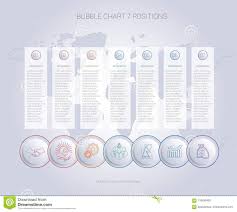 Infographics Color Bubble Chart Template For 7 Positions