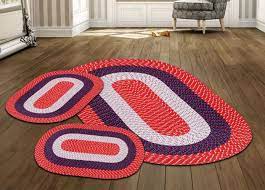 country striped braided rug at