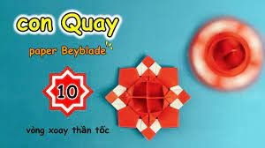 Cách gấp con Quay bằng giấy 🎇 Beyblade 💠 Vòng xoáy thần tốc ✨ origami  spinning Top💠 con quay V10 - YouTube