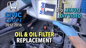 honda civic coupe oil filter change