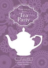 tea party invitation vector images