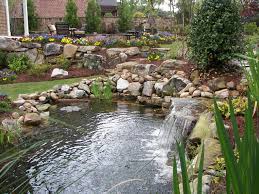 Boulder Retaining Wall Pond And