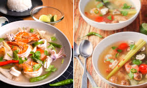 clear tom yum soup