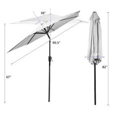 Crank Patio Umbrella In Light Gray