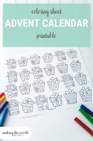 Print This For Christmas Darling Advent Calendar Coloring Sheet