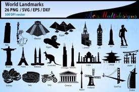 World Lankmarks Silhouette Graphic By Arcs Multidesigns Creative Fabrica