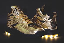Waiting in line for nike or adidas' latest, limited edition drop? Tyga X La Gear La Lights Liquid Gold Weartesters