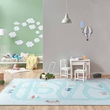 well woven kids rugs playful roads modern machine washable area rug light blue 6 x 9