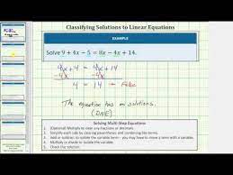 linear equations with no solutions or